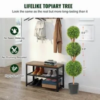 Topiari-artificiali-121-9-cm-set-de-2-bucăți-cu-trei-globuri-ghivece-și-iluminare-LED