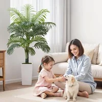 Palmier-areca-artificial-152-4-cm-cu-ghiveci-alb-2-tulpini-18-frunze