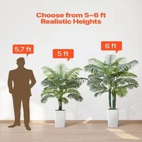 Palmier-areca-artificial-152-4-cm-cu-ghiveci-alb-2-tulpini-18-frunze