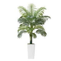 Palmier-areca-artificial-152-4-cm-cu-ghiveci-alb-2-tulpini-18-frunze