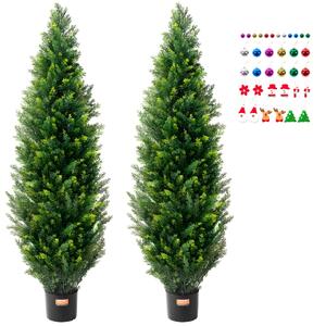 Topiari-artificiali-de-cedru-152-4-cm-set-de-2-bucăți-polietilenă-protecție-UV-cu-ghiveci