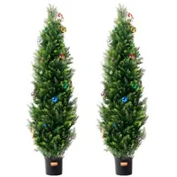 Topiari-artificiali-de-cedru-152-4-cm-set-de-2-bucăți-polietilenă-protecție-UV-cu-ghiveci