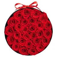 Flori-roșii-eterne-27-trandafiri-conservați-într-o-cutie-rotundă