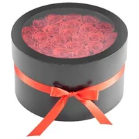 Flori-roșii-eterne-27-trandafiri-conservați-într-o-cutie-rotundă