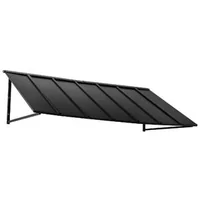 Copertină-metalică-pentru-ușă-203x91-cm-cadru-triunghiular-din-oțel-neagră