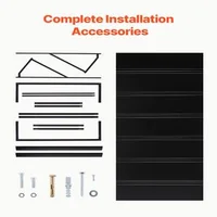 Copertină-metalică-pentru-ușă-203x91-cm-cadru-triunghiular-din-oțel-neagră