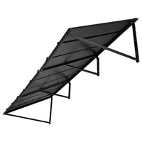 Copertină-metalică-pentru-ușă-264x91-cm-cadru-triunghiular-din-oțel-neagră