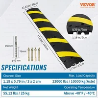 Limitator-de-viteză-din-cauciuc-183x30x4-5-cm-2-canale-10000-kg-pe-axă