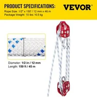 Scripete-dublu-cu-frânghie-de-46-m-frânghie-împletită-din-poliester-de-12-mm-aluminiu-forjat-rezistență-la-rupere-35-kN