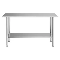 Masă-de-lucru-din-oțel-inoxidabil-61x152-cm-masă-profesională-pentru-bucătărie-cu-raft-inferior-reglabil-și-5-cârlige