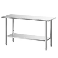 Masă-de-lucru-din-oțel-inoxidabil-61x152-cm-masă-profesională-pentru-bucătărie-cu-raft-inferior-reglabil-și-5-cârlige
