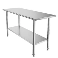 Masă-de-lucru-din-oțel-inoxidabil-61x152-cm-masă-profesională-pentru-bucătărie-cu-raft-inferior-reglabil-și-5-cârlige