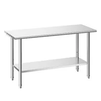 Masă-de-lucru-din-oțel-inoxidabil-61x152-cm-masă-profesională-pentru-bucătărie-cu-raft-inferior-reglabil-și-5-cârlige