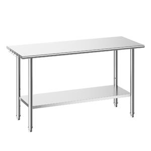 Masă-de-lucru-din-oțel-inoxidabil-61x152-cm-masă-profesională-pentru-bucătărie-cu-raft-inferior-reglabil-și-5-cârlige