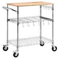 Cărucior-de-bucătărie-pe-roți-cu-3-niveluri-blat-din-lemn-76x46x91-cm-capacitate-de-încărcare-300-kg-raft-extensibil-și-mâner