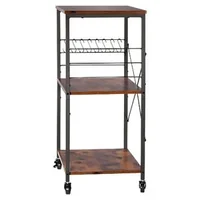 Cărucior-de-bucătărie-cu-3-niveluri-60-cm-suport-pentru-cuptor-cu-microunde-și-cafetieră-rafturi-din-lemn-8-cârlige-pe-roți