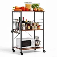 Cărucior-de-bucătărie-cu-3-niveluri-60-cm-suport-pentru-cuptor-cu-microunde-și-cafetieră-rafturi-din-lemn-8-cârlige-pe-roți