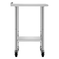 Masă-de-lucru-din-oțel-inoxidabil-61x76-cm-cu-roți-rebord-de-30-mm-și-raft-inferior-reglabil-sarcină-204-kg