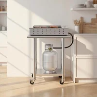 Masă-de-lucru-din-oțel-inoxidabil-61x76-cm-cu-roți-rebord-de-30-mm-și-raft-inferior-reglabil-sarcină-204-kg