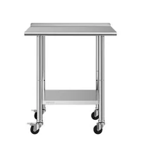 Masă-de-lucru-din-oțel-inoxidabil-61x76-cm-cu-roți-rebord-de-30-mm-și-raft-inferior-reglabil-sarcină-204-kg