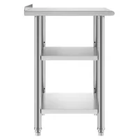 Masă-de-lucru-din-oțel-inoxidabil-61x122-cm-cu-2-rafturi-și-bordură-masă-profesională-de-bucătărie-capacitate-245-kg