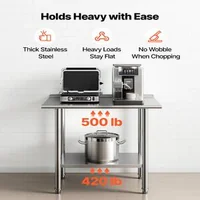 Masă-de-lucru-din-oțel-inoxidabil-91-5x61x89-cm-cu-bordură-raft-inferior-reglabil-și-5-cârlige