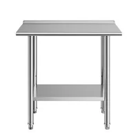 Masă-de-lucru-din-oțel-inoxidabil-91-5x61x89-cm-cu-bordură-raft-inferior-reglabil-și-5-cârlige