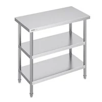 Masă-de-lucru-din-oțel-inoxidabil-SUS201-91-4x45-7x86-cm-3-niveluri-certificată-NSF