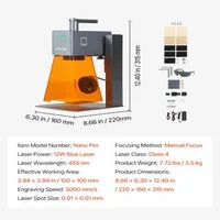 Gravator-laser-portabil-12W-laser-albastru-455-nm-viteză-5000-mm-s-suprafață-de-lucru-100-x-100-mm-Wi-Fi-clasa-4