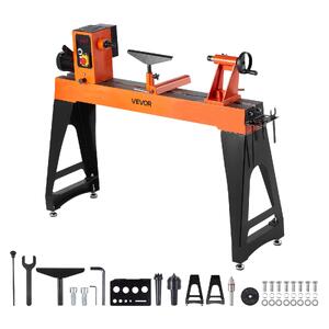 Strung-pentru-lemn-1-5-kW-2-hp-zonă-de-lucru-46-x-102-cm-0-3200-rpm-motor-fără-perii-fontă