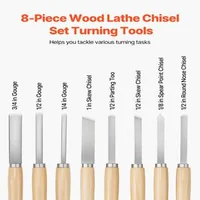Set-de-dălți-pentru-strung-de-lemn-8-piese-oțel-carbon-lungime-maximă-36-cm-geantă-Oxford