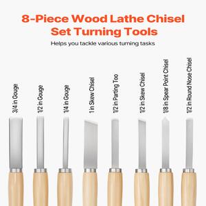 Set-de-dălți-pentru-strung-de-lemn-8-piese-oțel-carbon-lungime-maximă-36-cm-geantă-Oxford