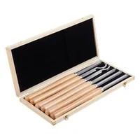 Set-de-dălți-pentru-strung-de-lemn-6-piese-plăcuțe-din-carbură-mânere-din-lemn-cutie-din-lemn-45-cm