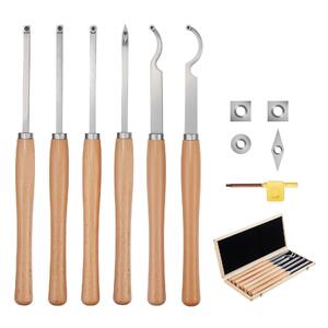 Set-de-dălți-pentru-strung-de-lemn-6-piese-plăcuțe-din-carbură-mânere-din-lemn-cutie-din-lemn-45-cm