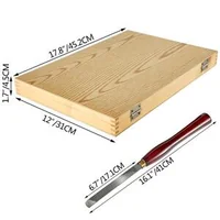 Set-de-dălți-pentru-strunjire-lemn-8-piese-lame-HSS-mânere-din-eucalipt-roșu-lungime-totală-41-cm
