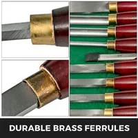 Set-de-dălți-pentru-strunjire-lemn-8-piese-lame-HSS-mânere-din-eucalipt-roșu-lungime-totală-41-cm