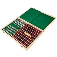 Set-de-dălți-pentru-strunjire-lemn-8-piese-lame-HSS-mânere-din-eucalipt-roșu-lungime-totală-41-cm