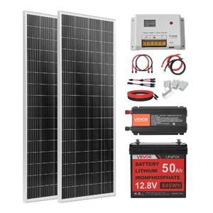 Sistem-solar-200W-12V-2-panouri-monocristaline-de-100W-baterie-LiFePO4-12-8V-50Ah-controler-40A-invertor-800W