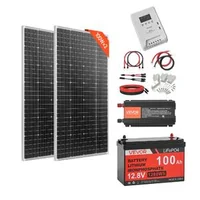 Sistem-solar-200W-12V-2-panouri-monocristaline-de-100W-baterie-LiFePO4-12-8V-50Ah-controler-40A-invertor-800W