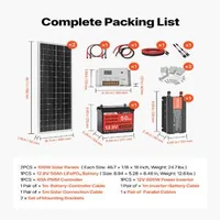 Sistem-solar-200W-12V-2-panouri-monocristaline-de-100W-baterie-LiFePO4-12-8V-50Ah-controler-40A-invertor-800W