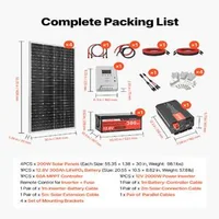 Sistem-solar-800-W-12-V-4-panouri-monocristaline-de-200-W-baterie-LiFePO4-de-12-8-V-300-Ah-controler-MPPT-de-60-A-invertor-de-2000-W