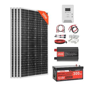 Sistem-solar-800-W-12-V-4-panouri-monocristaline-de-200-W-baterie-LiFePO4-de-12-8-V-300-Ah-controler-MPPT-de-60-A-invertor-de-2000-W