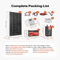 Sistem-solar-400-W-12-V-2-panouri-monocristaline-de-200-W-baterie-LiFePO4-12-8-V-100-Ah-controler-MPPT-40-A-invertor-1000-W