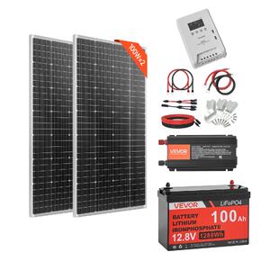 Sistem-solar-400-W-12-V-2-panouri-monocristaline-de-200-W-baterie-LiFePO4-12-8-V-100-Ah-controler-MPPT-40-A-invertor-1000-W