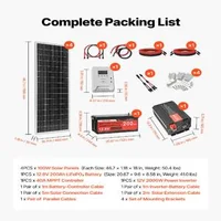 Sistem-solar-400W-12V-4-panouri-monocristaline-de-100W-baterie-LiFePO4-12-8V-200Ah-controler-MPPT-40A-invertor-2000W