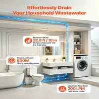 Pompă-cu-tocător-pentru-toaletă-800-W-debit-12000-l-h-înălțime-10-m-cu-4-intrări-și-control-inteligent-PCB