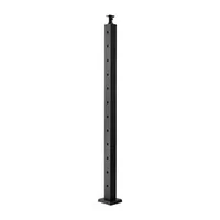 Stâlp-pentru-balustradă-cu-cablu-pentru-scări-107-cm-secțiune-2-5x5-cm-găuri-la-30-de-grade-din-oțel-inoxidabil-negru-1-bucată