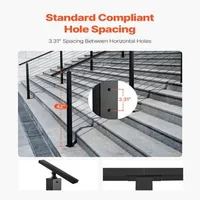 Stâlp-pentru-balustradă-cu-cablu-pentru-scări-107-cm-secțiune-2-5x5-cm-găuri-la-30-de-grade-din-oțel-inoxidabil-negru-1-bucată