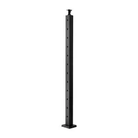 Stâlp-pentru-balustradă-cu-cablu-pentru-scări-107-cm-secțiune-2-5x5-cm-găuri-la-30-de-grade-din-oțel-inoxidabil-negru-1-bucată
