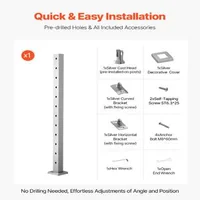 Stâlp-pentru-balustradă-cu-cablu-pentru-scări-107-cm-secțiune-5x5-cm-găuri-la-30-de-grade-din-oțel-inoxidabil-argintiu-HR-005G